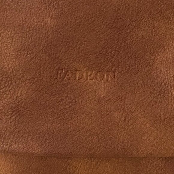 FADEON Backpack Tablet Bag Purse Brown PU Leather Removable Shoulder Strap - Picture 3 of 9